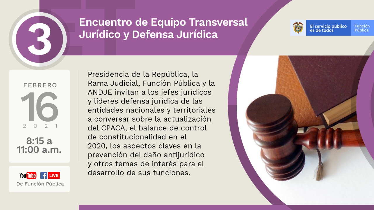 Imagen del Tercer Encuentro de Equipo Transversal Jurídico y Defensa Jurídica