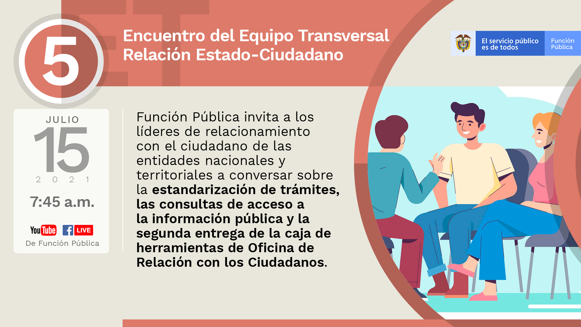 Imagen del Quinto Encuentro del  Equipo Transversal Relacion Estado Ciudadano