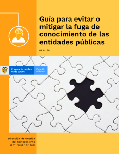 Guía para evitar o mitigar la fuga de conocimiento en las entidades públicas