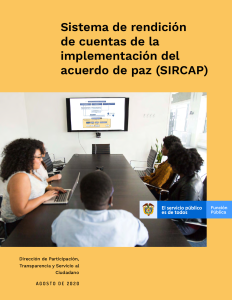 Sistema de rendición de cuentas de la implementación del acuerdo de paz (SIRCAP)