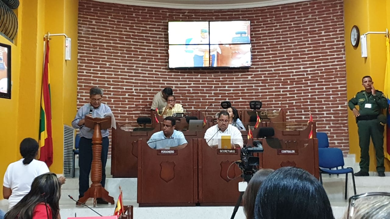 Director de Función Pública, Fernando Grillo, en su intervención en el Concejo de Cartagena