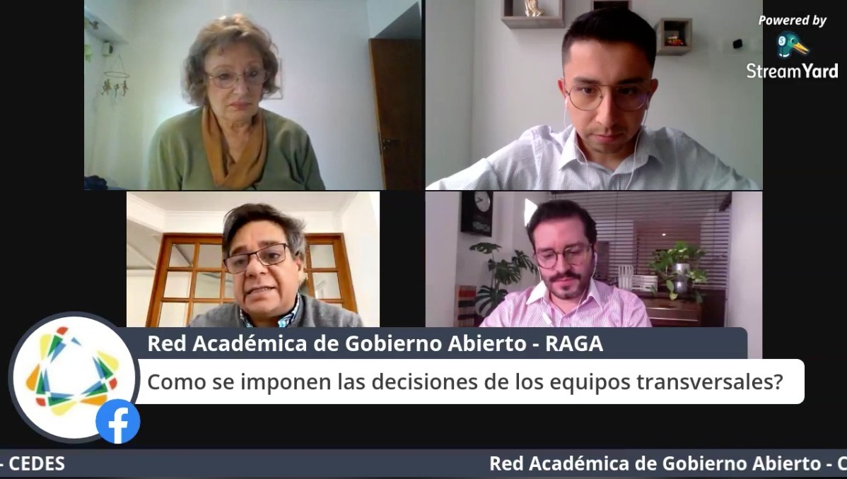 Captura de pantalla de la reunión virtual