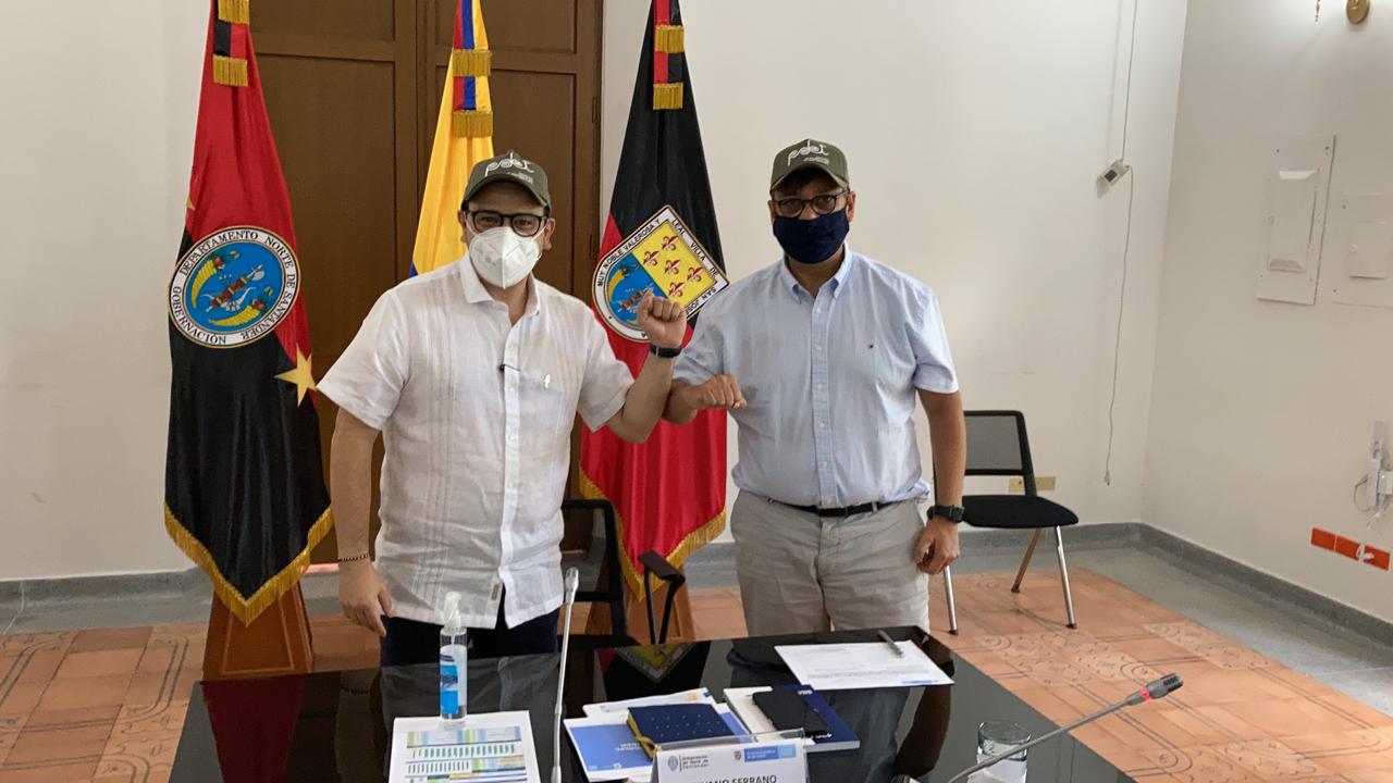 Director de Función Pública, Fernando Grillo y el gobernador de Norte de Santander Silvano Serrano.