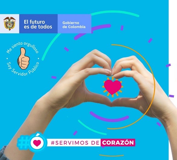 Imagen de referencia de la celebración del Día del Servidor Público en donde se ven unas manos haciendo la forma de un corazón