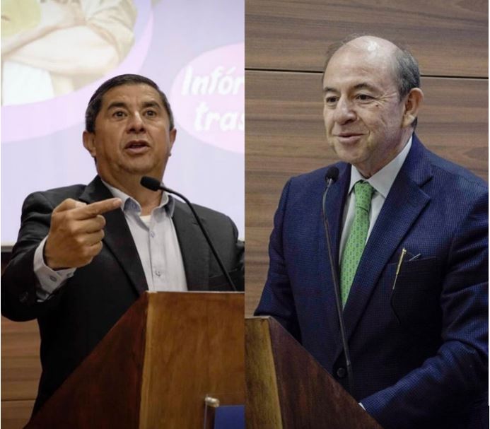 César Manrique, director de Función Pública y Luis Chaparro, presidente (e) de Colpensiones