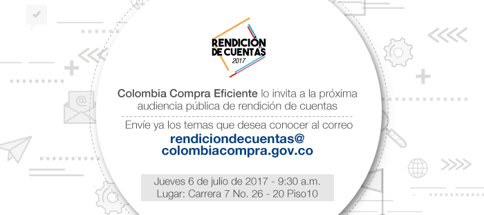COLOMBIA COMPRA EFICIENTE LO INVITA A UNA NUEVA RENDICIÓN DE CUENTAS